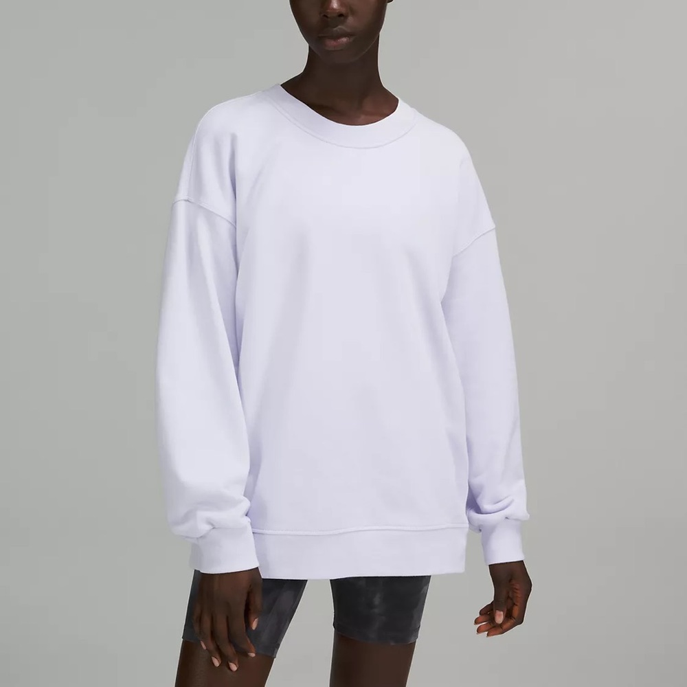 lululemon perfectly oversized crew (pastel blue)